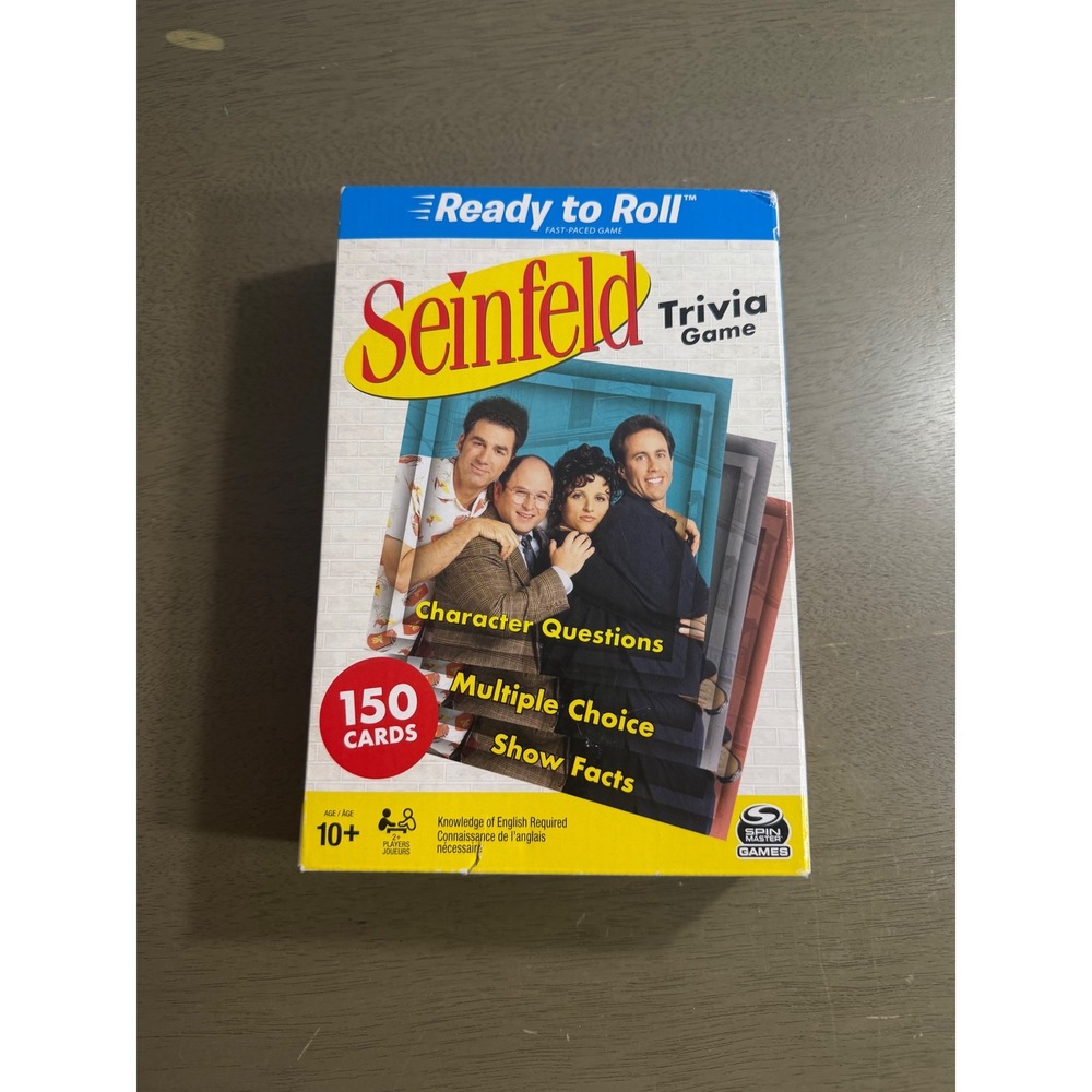 Seinfeld Trivia Game Ready to Roll Spin Master Games 150 Cards Sitcom Quiz 2021